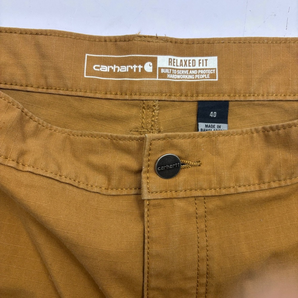 Carhartt BS4727-M Rugged Flex Relaxed Fit Ripstop Cargo‎ Work Shorts Brown 40 - Picture 3 of 10